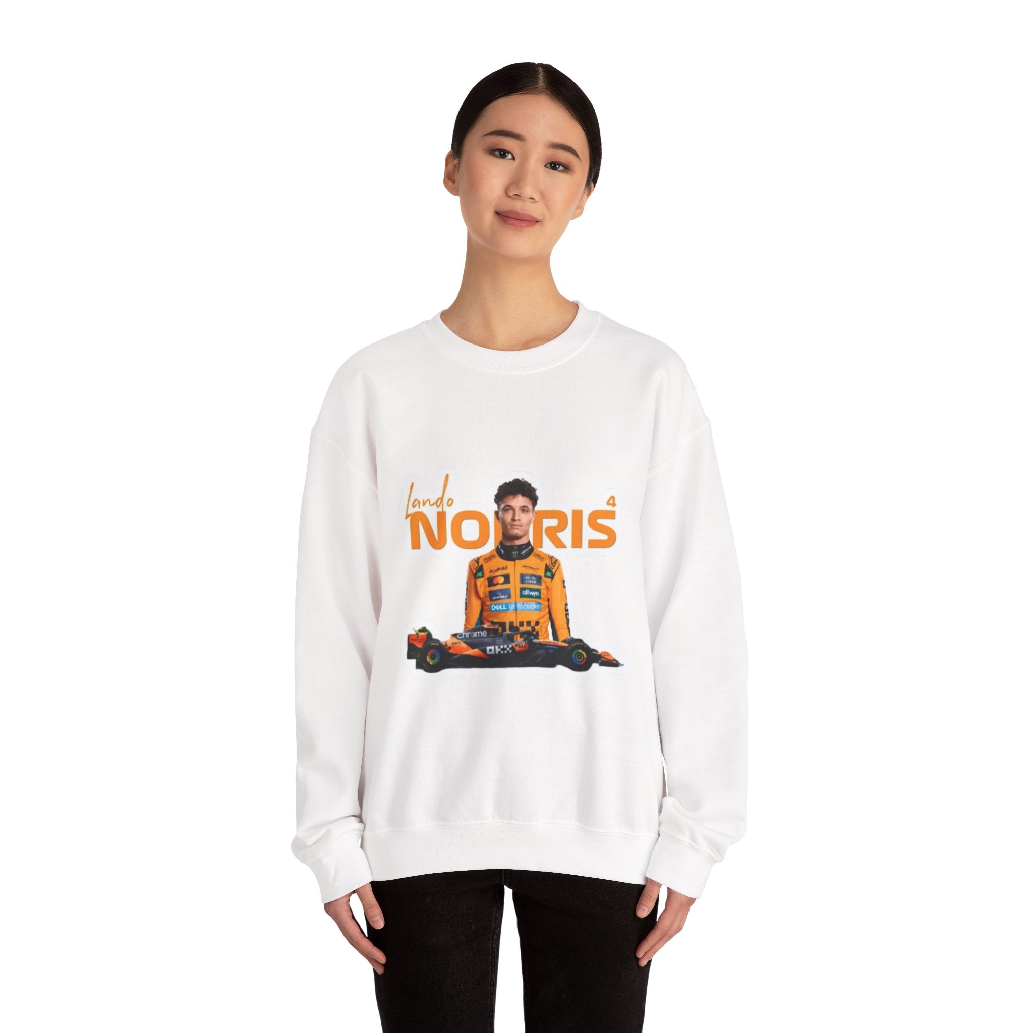 Crewneck Sweatshirt — Lando Norris Racing Portrait Graphic
