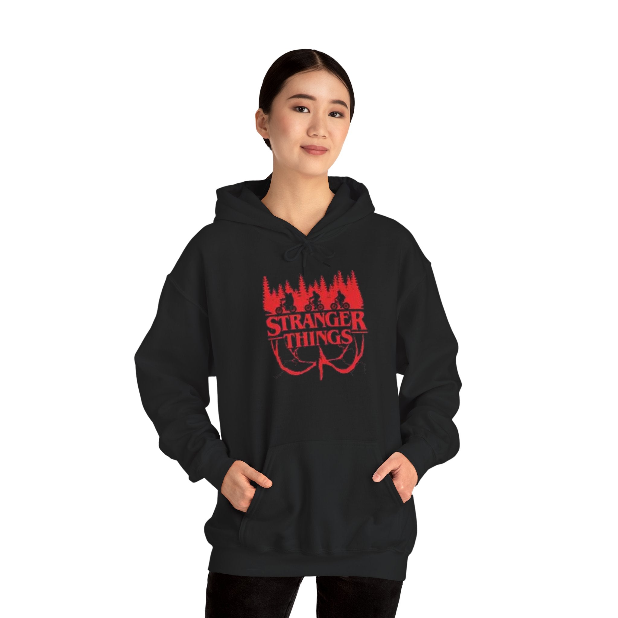 Stranger Things Logo Hoodie - Retro Red Sci‑Fi Pullover