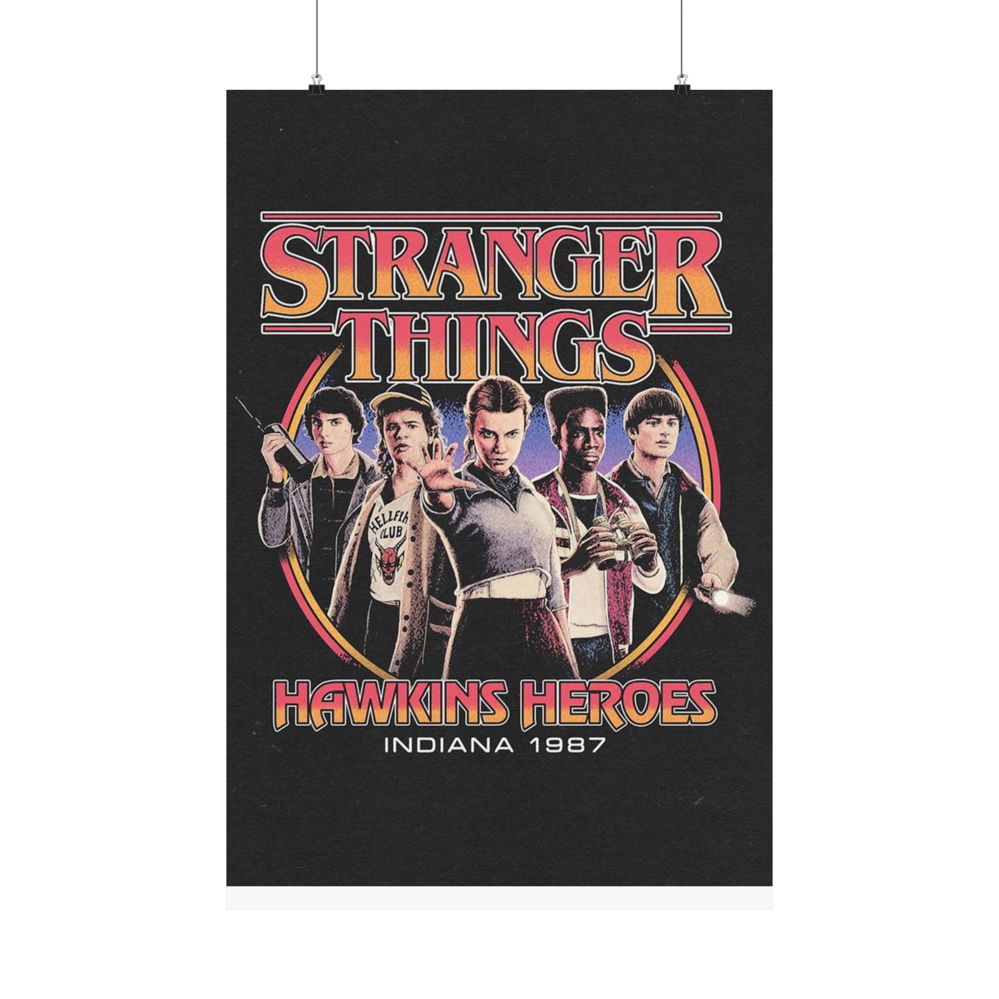 Stranger Things 'Hawkins Heroes' Matte Poster – Wall Art