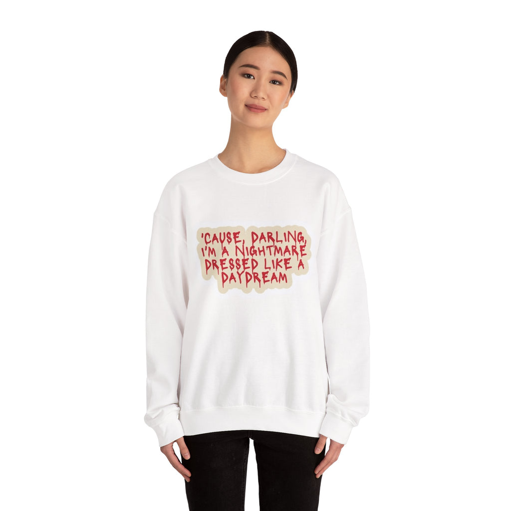 Crewneck Sweatshirt — "Darling I'm A Nightmare" Graphic