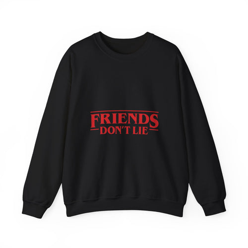 Crewneck Sweatshirt — "Friends Don't Lie" Retro Stranger-Style Graphic
