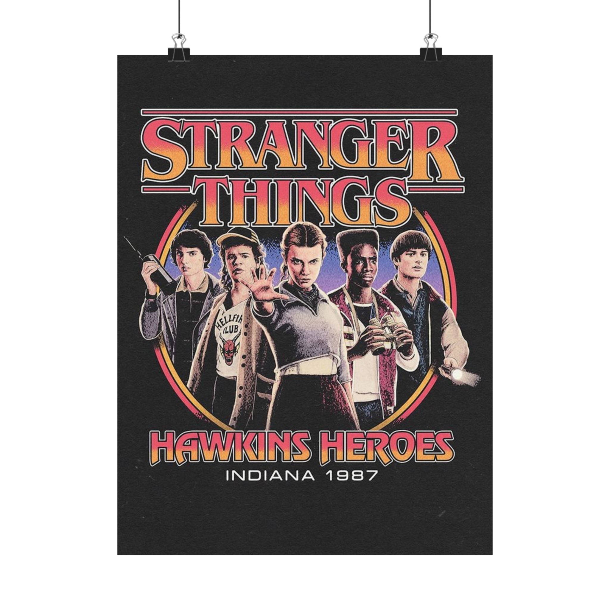Stranger Things 'Hawkins Heroes' Matte Poster – Wall Art