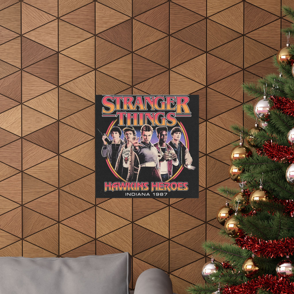 Stranger Things 'Hawkins Heroes' Matte Poster – Wall Art