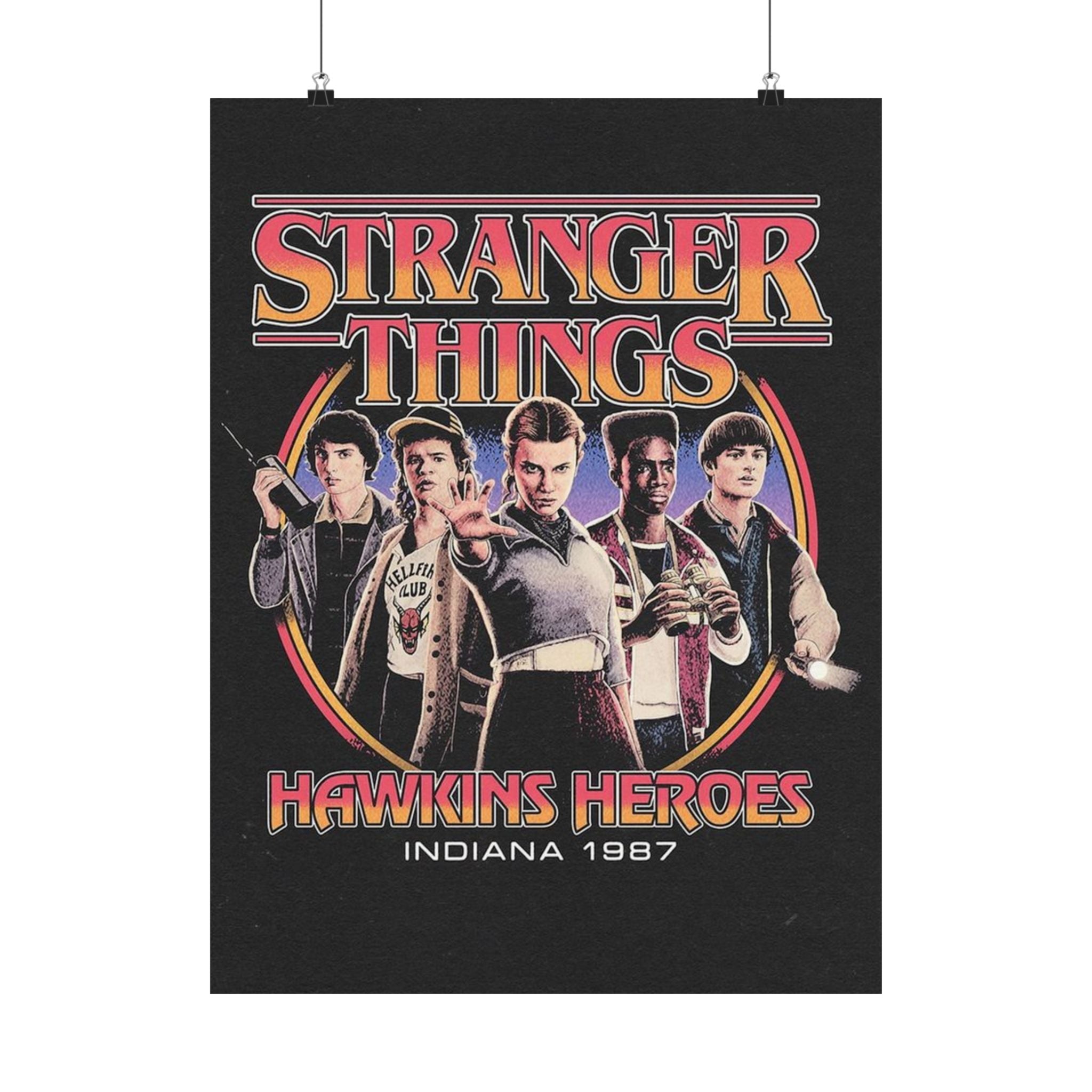 Stranger Things 'Hawkins Heroes' Matte Poster – Wall Art