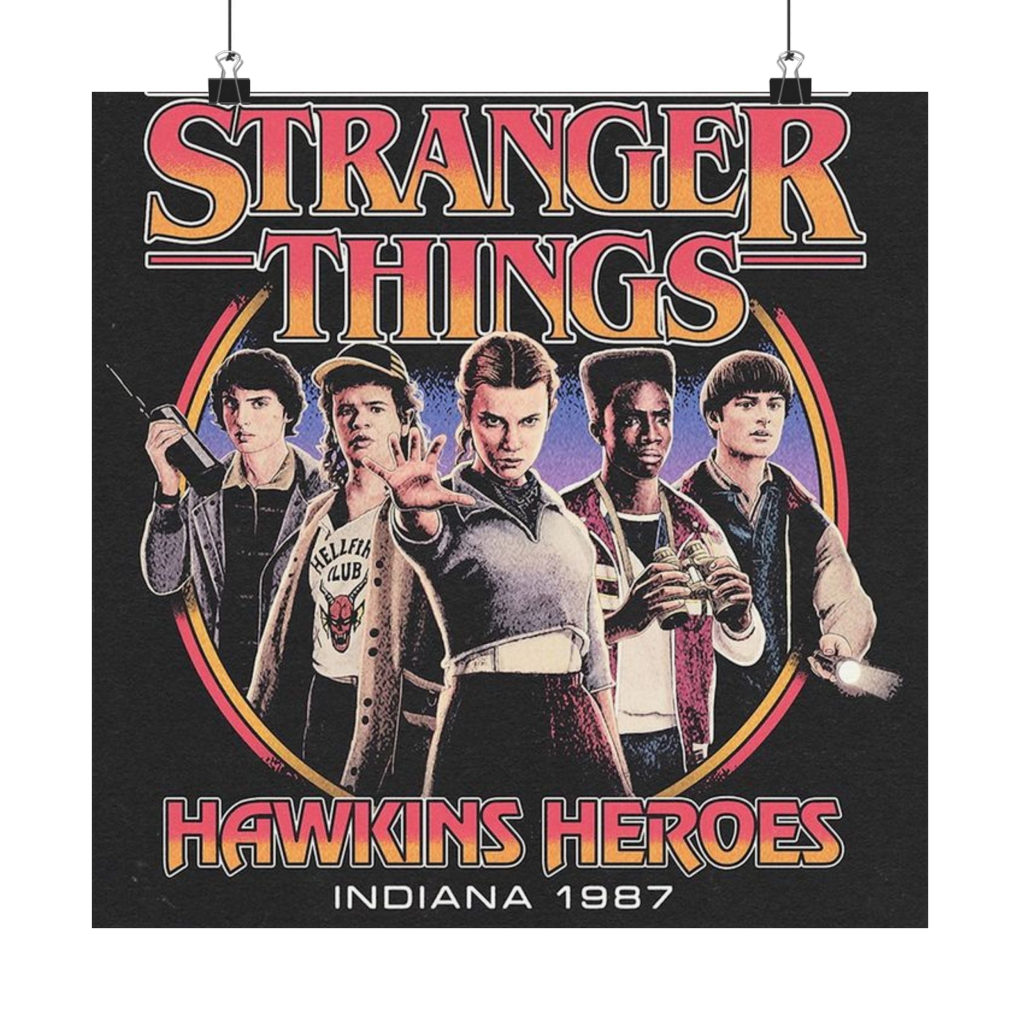 Stranger Things 'Hawkins Heroes' Matte Poster – Wall Art