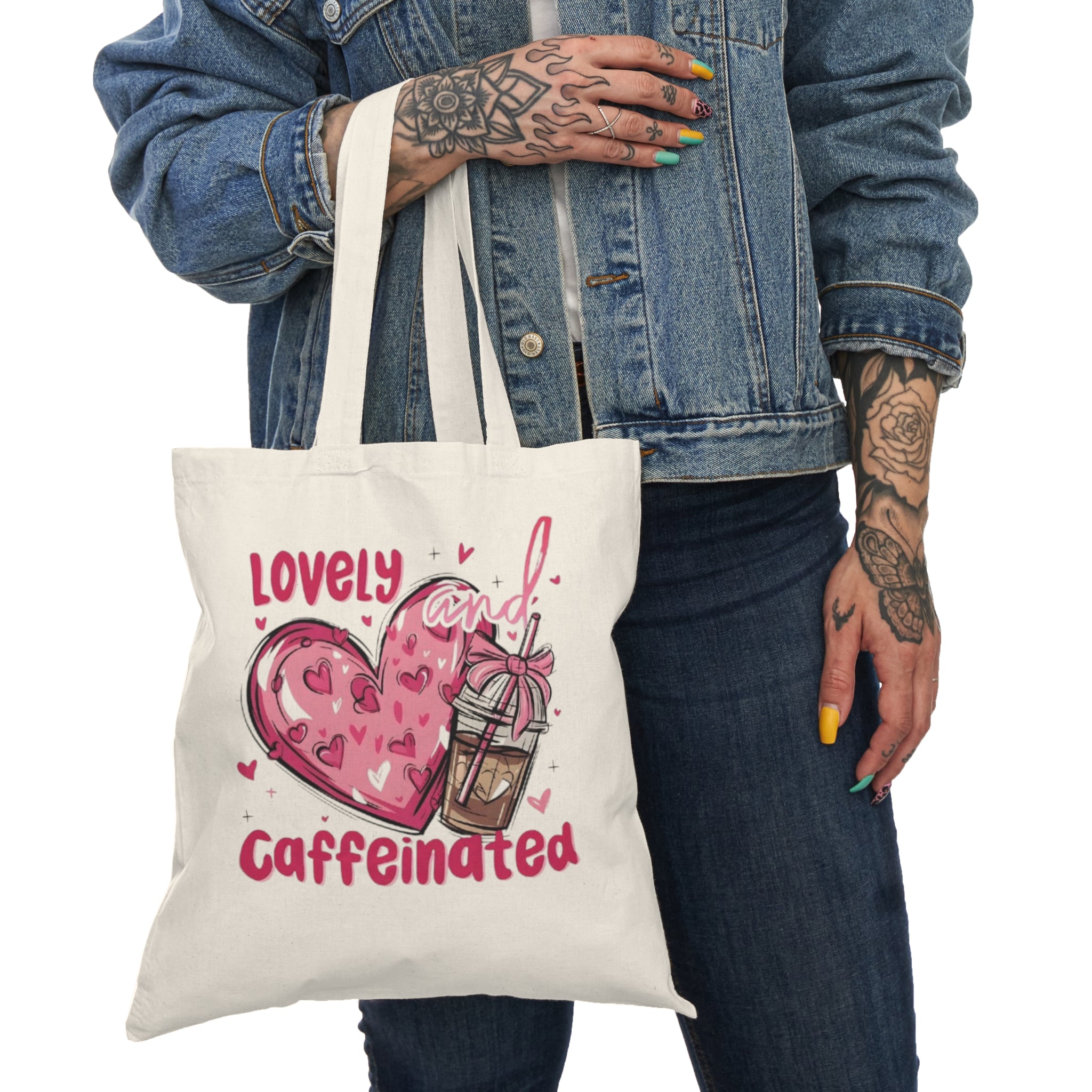 "Lovely and Caffeinated" Tote Bag