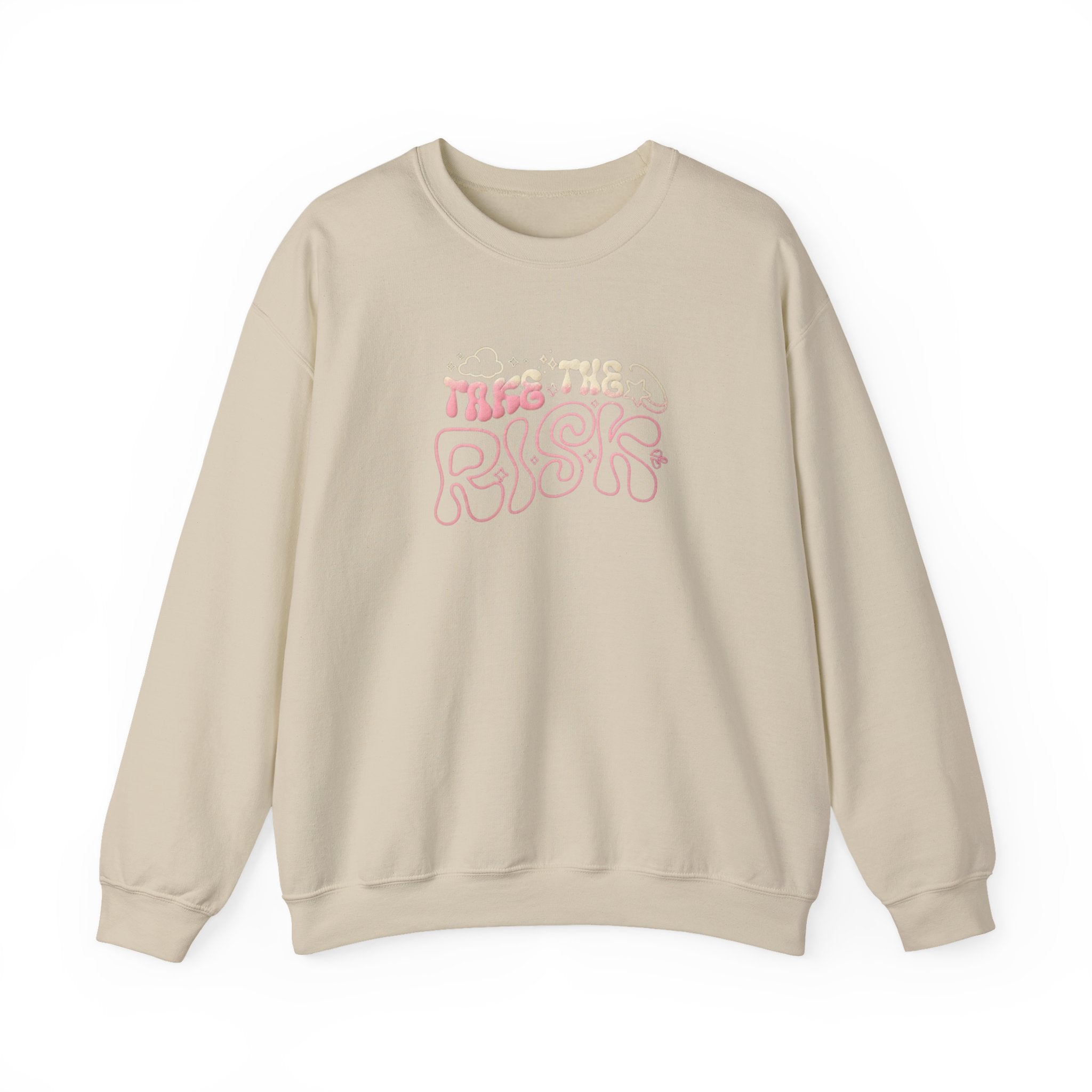 "Take The Risk" - Pink Graphic Sweatshirt