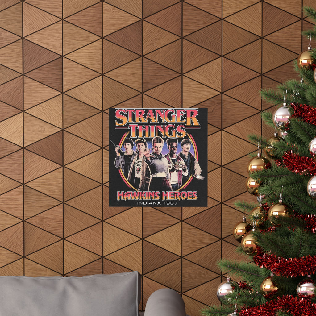 Stranger Things 'Hawkins Heroes' Matte Poster – Wall Art