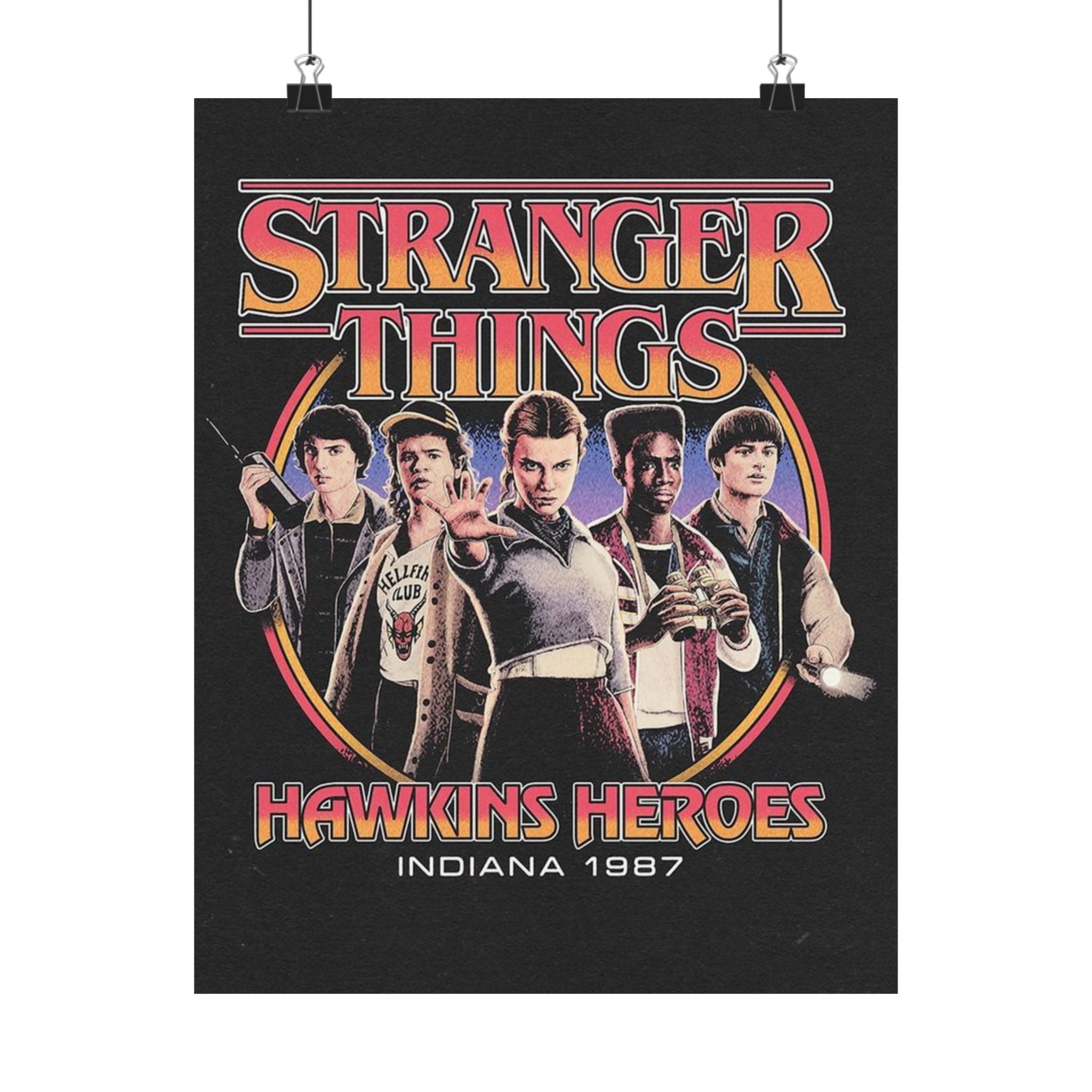 Stranger Things 'Hawkins Heroes' Matte Poster – Wall Art