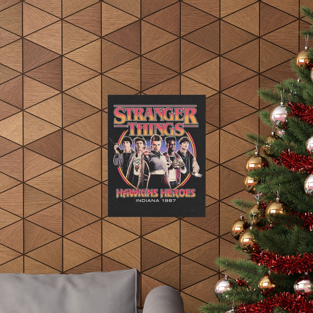 Stranger Things 'Hawkins Heroes' Matte Poster – Wall Art